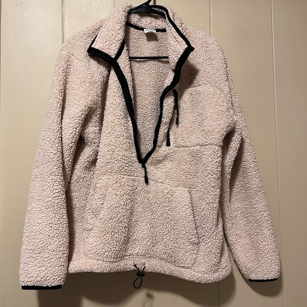 PINK Victoria's Secret Cream Sherpa Jacket